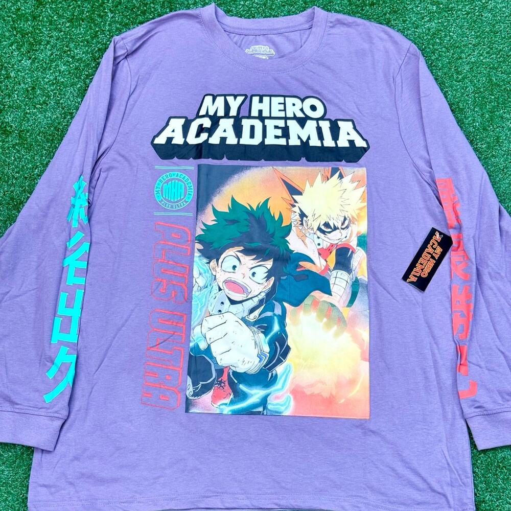 FUNIMATION My Hero Academia Long Sleeve Shirt New With Tag Light Purple